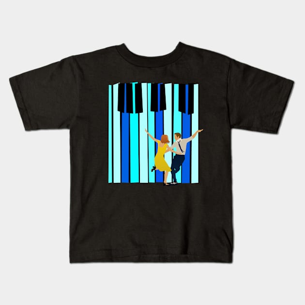 la la land v6 Kids T-Shirt by claudiolemos